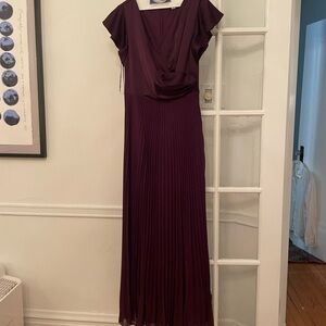Elegant DKNY Purple Formal Silk Pleated Dress